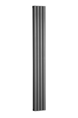 Double Panel Anthracite Vertical Flat Tube Radiator 1800 x 236 Oval Tube