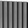 Double Panel Anthracite Vertical Flat Tube Radiator 1800 x 236 Oval Tube